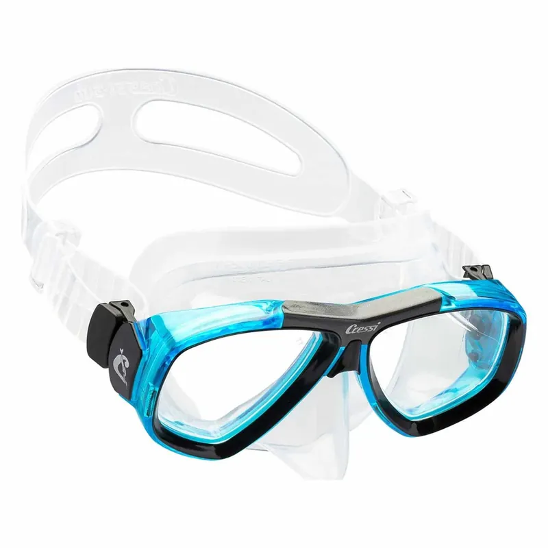 Neuheit Diving Silicone Mask Focus Transparent-Aquamarine Cressi DS241063