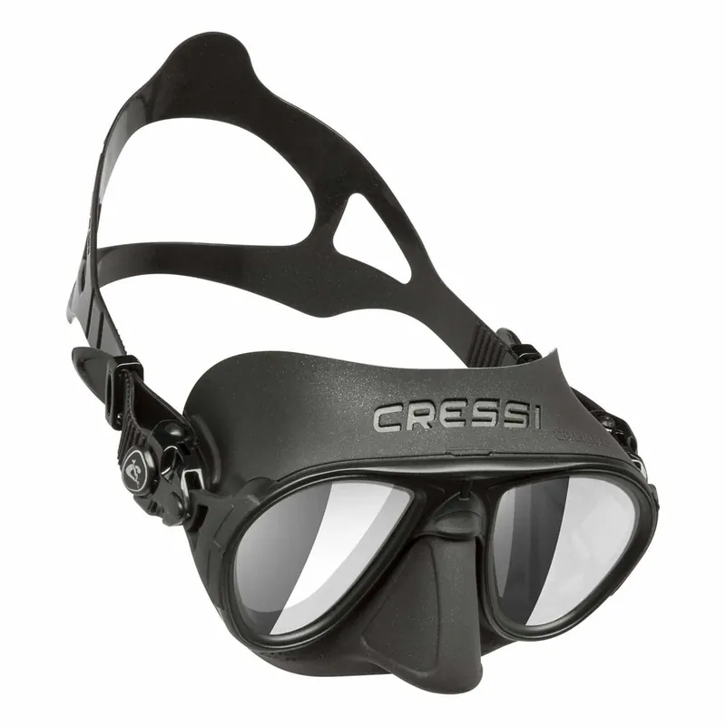 Diving Silicone Mask Calibro Black Ultravision Silver Lenses Cressi DS426050 Neue Ware