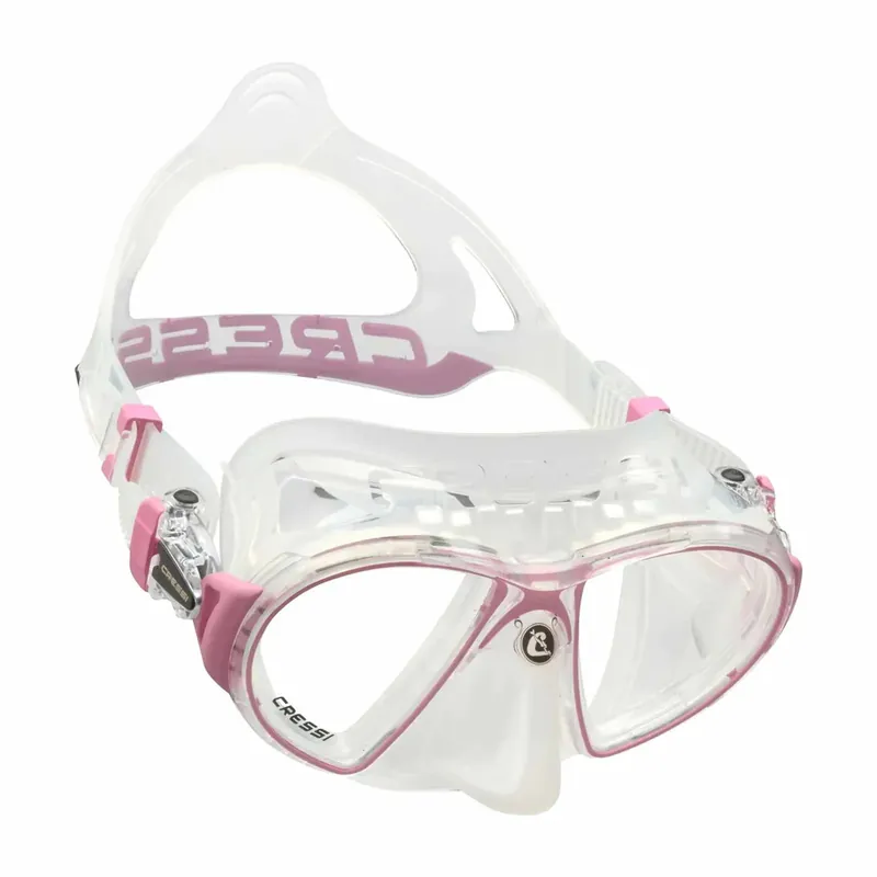 Diving Silicone Mask Zeus Transparent-Pink Cressi DS470040 Schneller Versand