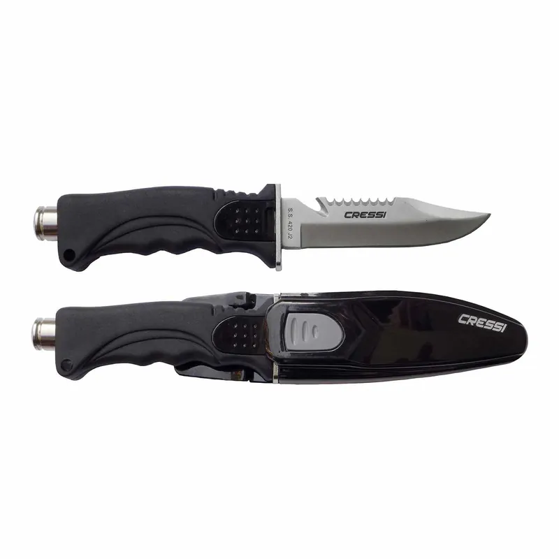 Diving Knife Skorpion Black 25cm Cressi RC559000 Neuheit