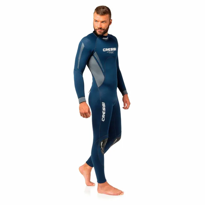 Wetsuit Fast Man 3mm Blue-Grey L-4 Cressi LR108304 Finale Aktion