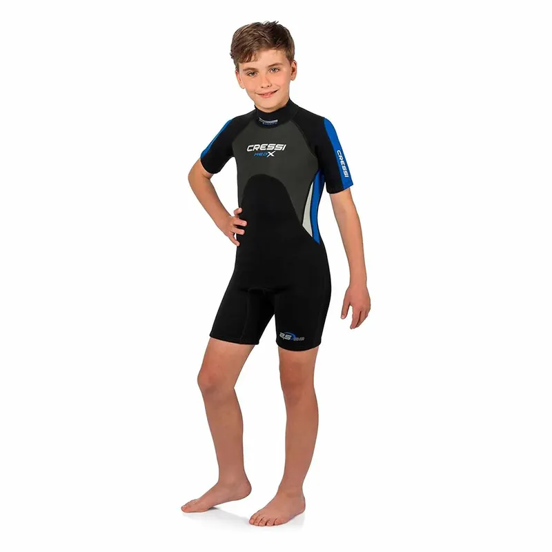 Preiswert Shorty Wetsuit Med X Kids 2,5mm Black-Blue S-8-9 Years Cressi LV438002