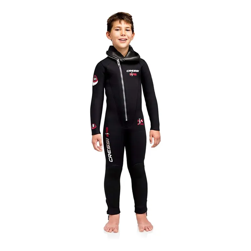 Wetsuit Diver Kids 5mm Black-Red XXS-10-11 Years Cressi LU489002 Echt