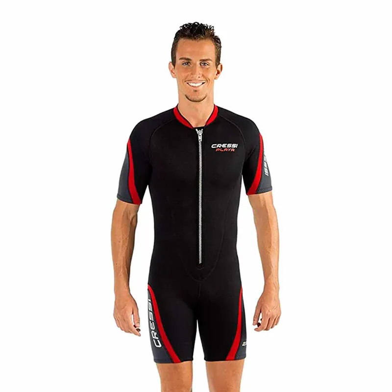 Saisonangebot Shorty Wetsuit Playa Man 2,5mm Black-Red XS-1 Cressi LV445001