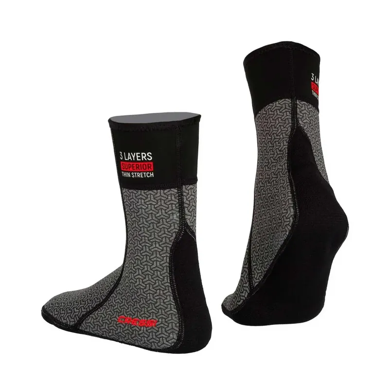 Diving Socks Thermal Undersuit Grey-Black M-40-41 Cressi CLW475703 Preisreduziert