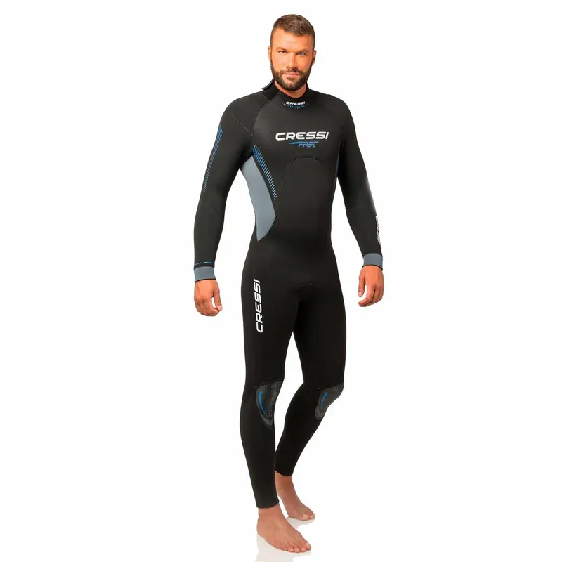Wetsuit Fast Man 7mm Black-Grey-Blue XL-5 Cressi LR108705 Begrenztes Angebot