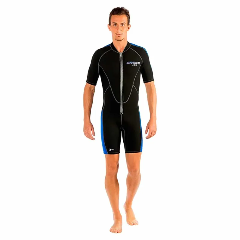 Shorty Wetsuit Lido Man 2mm Black-Blue XXL-6 Cressi LV455006 Schneller Versand
