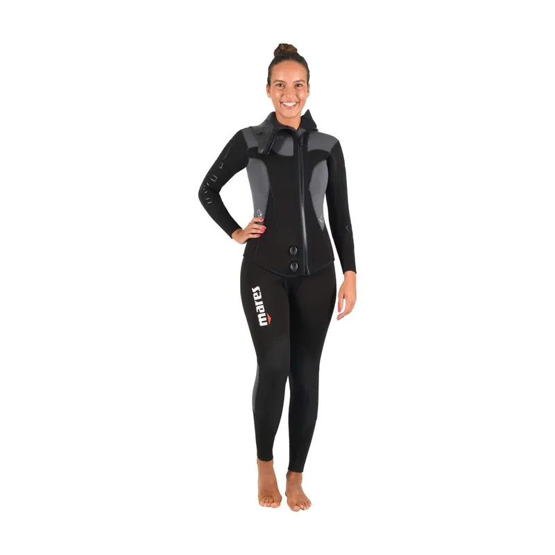 Kracherpreis Full Wetsuit Dual Woman 5mm Black-Grey Size 2-S Mares 412444BKS2