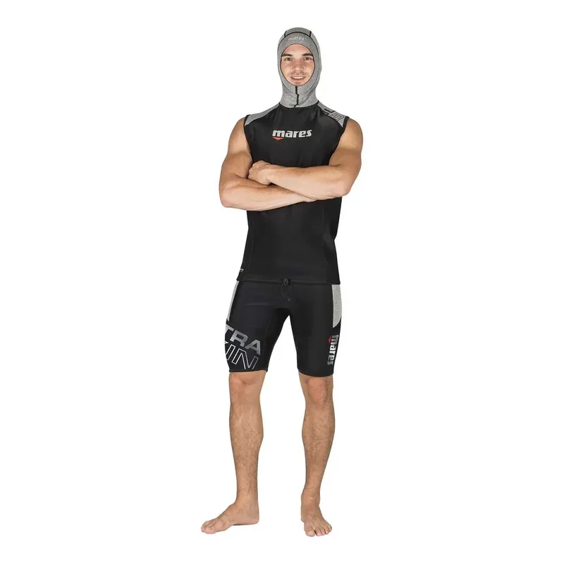 Diving Undersuit Ultraskin Sleeveless With Hood Man Black-Grey XXL Mares 412391-XXL Neu