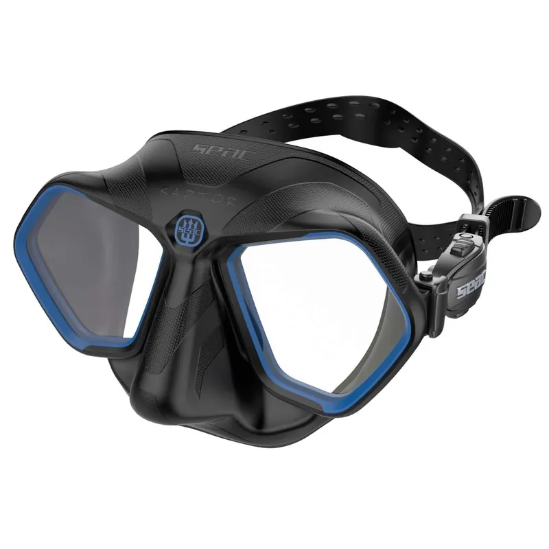 Heißes Angebot Freediving and Spearfishing Mask Raptor Black-Blue Seac 75-68B-SBL
