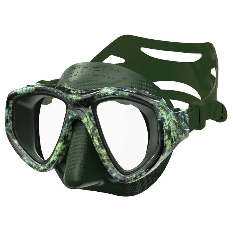 Freediving Mask One Camo Green Seac 9452CV Direkt Vom Hersteller