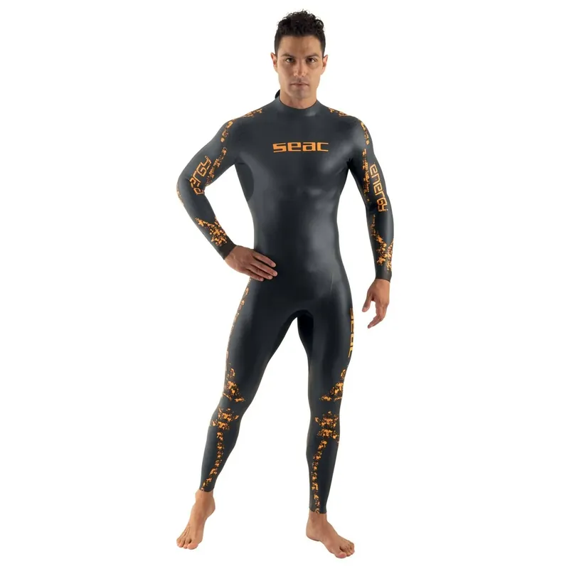 Wetsuit Energy Man 2mm Black-Orange XL Seac 1-49-XL Preis Gesenkt