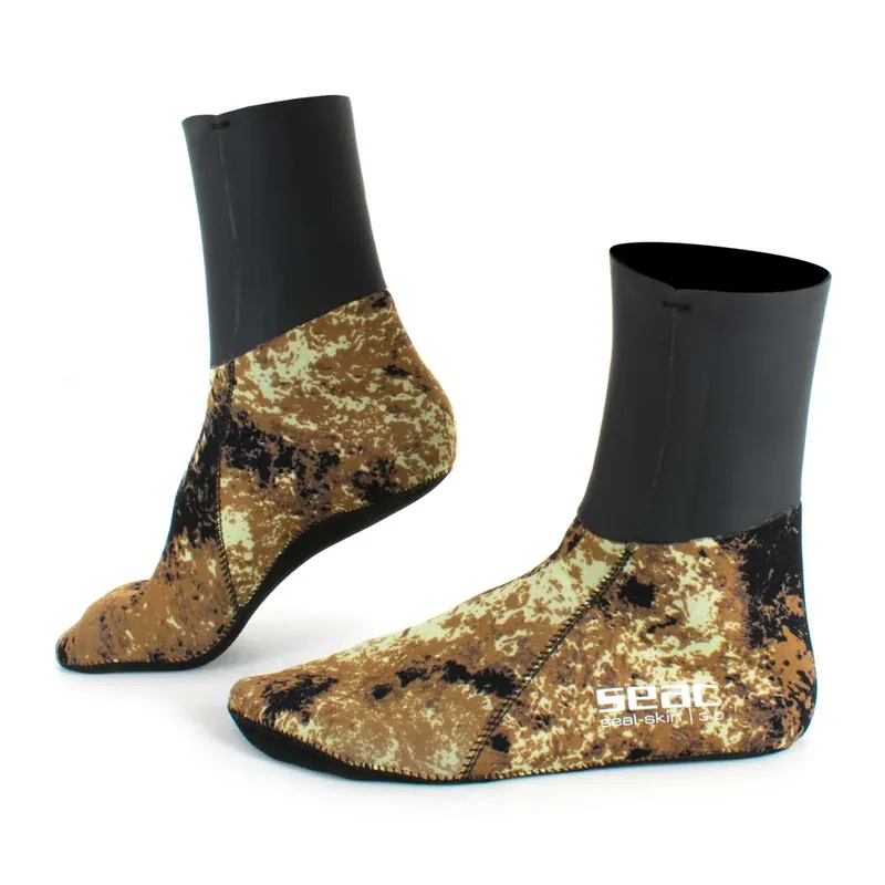 Expressversand Socks Seal Skin Camo-Brown 3mm L Seac 21-6-L