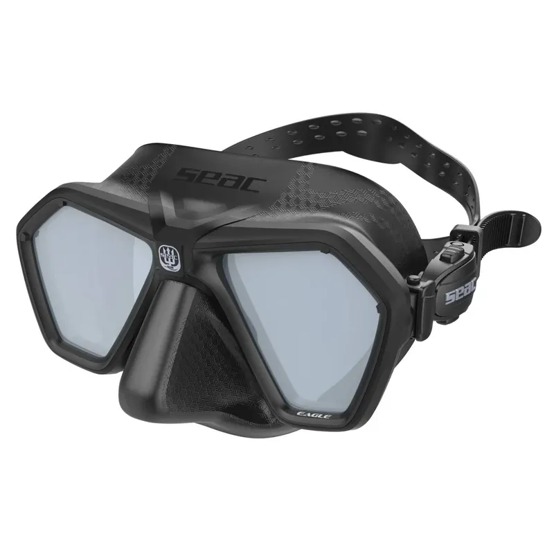 Freediving and Spearfishing Mask Eagle Silver Mirrored Lenses Black Seac 75-66NS-SBL-LS Solange Der Vorrat Reicht