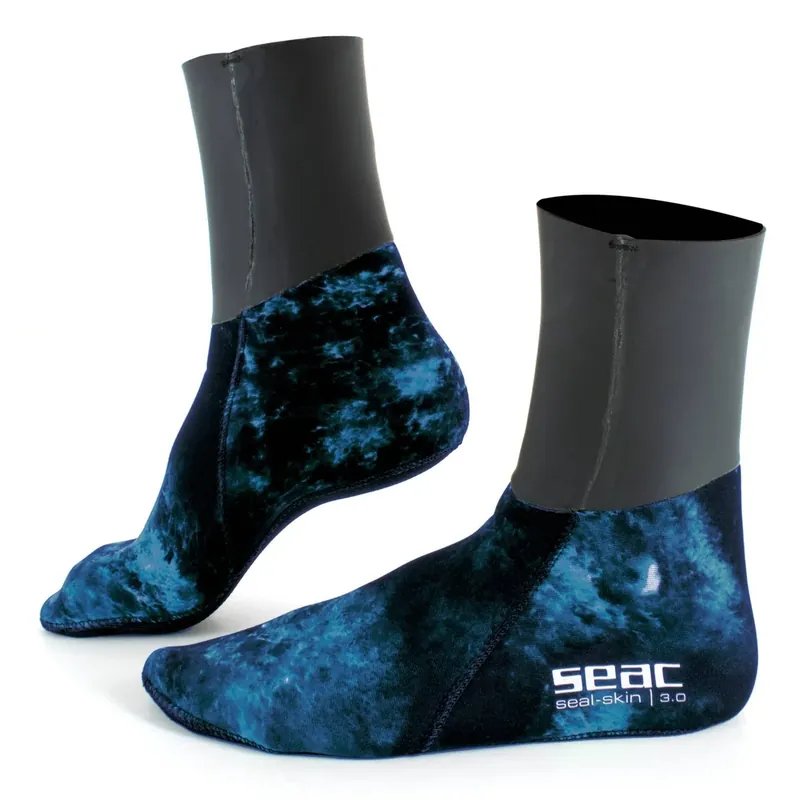 Solange Der Vorrat Reicht Socks Seal Skin Camo-Blue 3mm XL Seac 21-9-XL