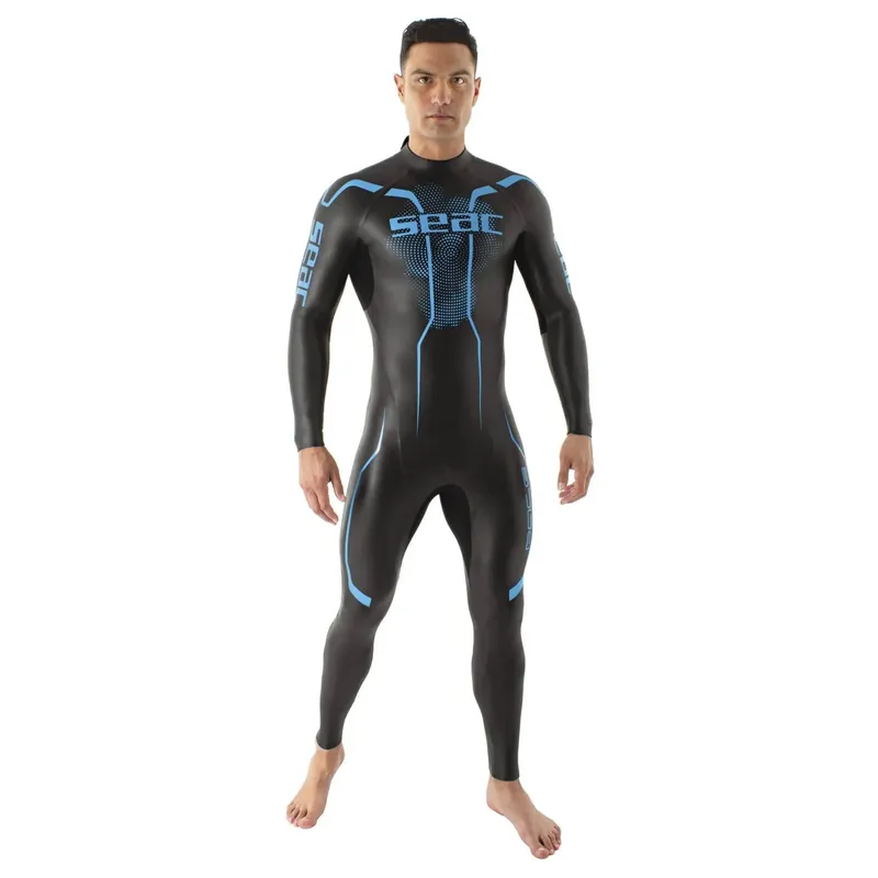 Bestpreis Wetsuit Pace Man 2,5-3,5mm Black-Blue S Seac 1-133-S