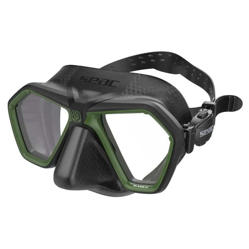 Top-Preis Freediving and Spearfishing Mask Eagle Black-Green Seac 75-66V-SBL