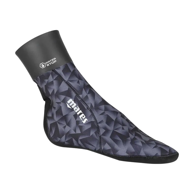 Freediving Socks Polygon Bk 5-3mm Black-Camo M-L Mares 422673M-L Preis Gesenkt