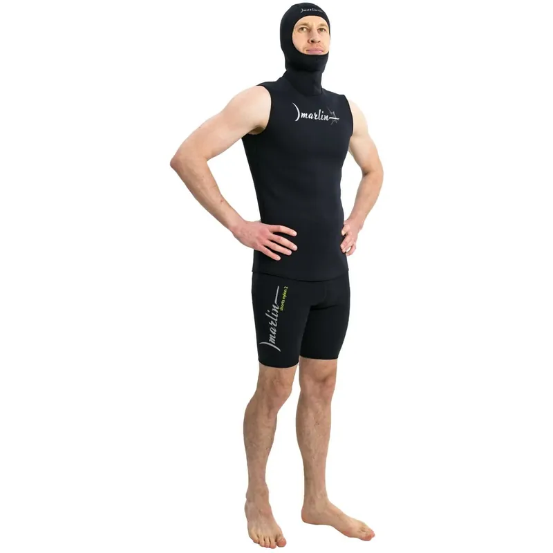 Neoprene Hooded Vest Nylon 2mm Black Size L Marlin 118492 Ausverkauf