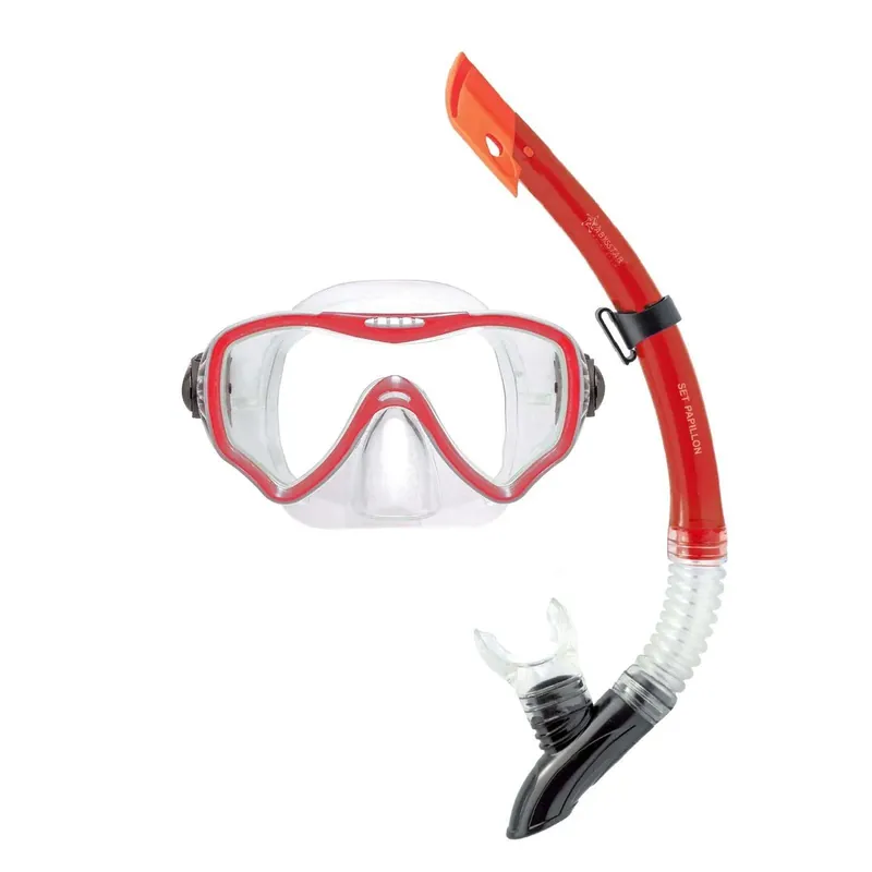 Snorkeling Kit Papillon Clear-Red Abysstar 62944RD Nur Heute