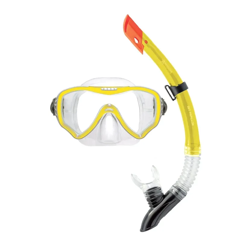 Snorkeling Kit Papillon Clear-Yellow Abysstar 62944YLL Preisknaller