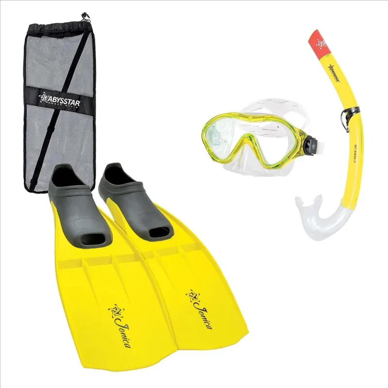 Snorkeling Kit Kiros-Anatomic-Jonica Kids Yellow Size 37-38 Abysstar 69855YLL Rabatt
