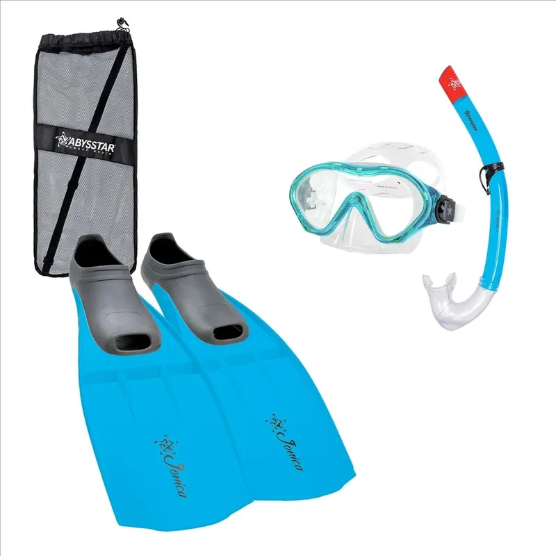 Snorkeling Kit Kiros-Anatomic-Jonica Kids Blue Size 39-40 Abysstar 69856BL Meistverkauft