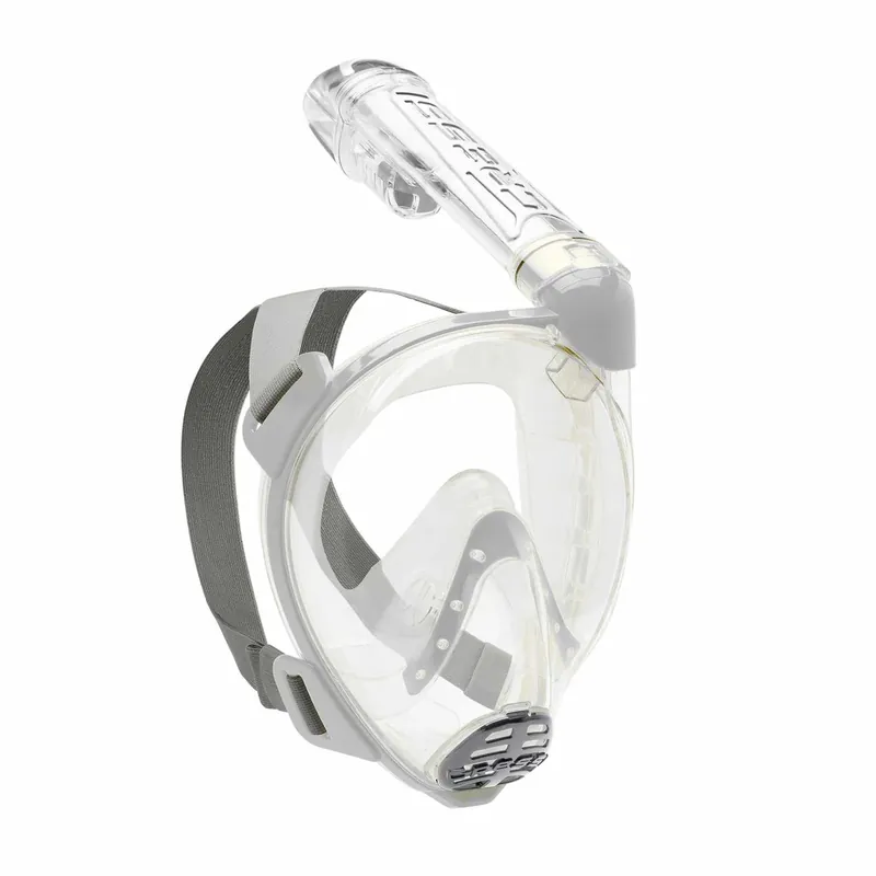 Snorkeling Full Face Mask Baron Transparent-Silver M-L Cressi XDT030000 Preis Gesenkt