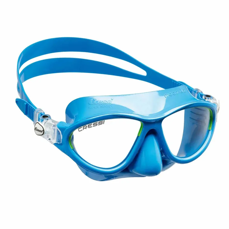 Billig Snorkeling Silicone Mask Moon Kid Colorama Blue-Lime Cressi DN200720