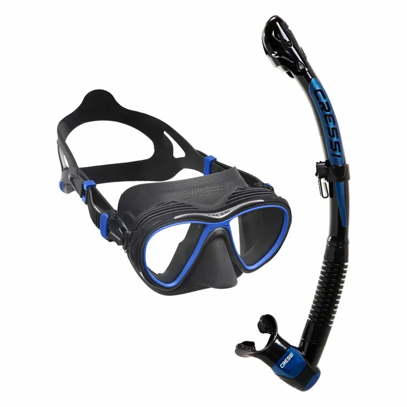 Snorkeling Kit Quantum and Itaca Ultra Dry Dark-Blue Cressi DM405020 Aktuell