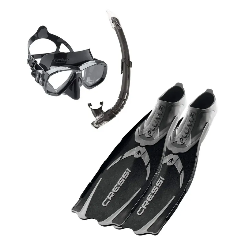 Neu Im Sortiment Snorkeling Kit Pluma Black EU 35-36-UK 2,5-3,5 Cressi CA17953536