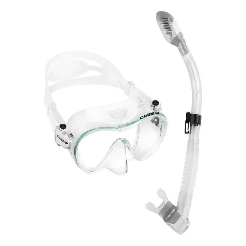 Snorkeling Kit F1 and Dry Transparent Cressi YDS280000 Preis Gesenkt