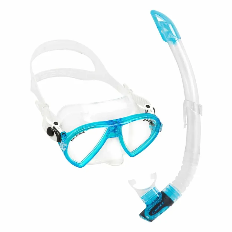 Snorkeling Kit Ocean Vip Aquamarine Cressi DM1000113 Zertifiziert