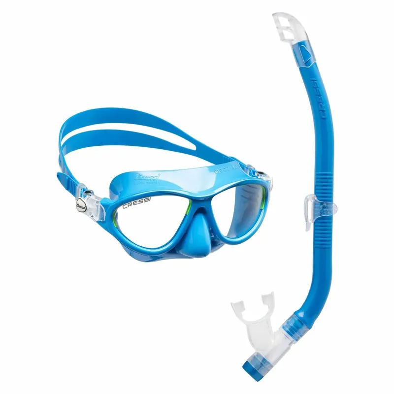 Snorkeling Kit Moon and Top Colorama Kids Blue-Lime Cressi DM200720 Direktkauf