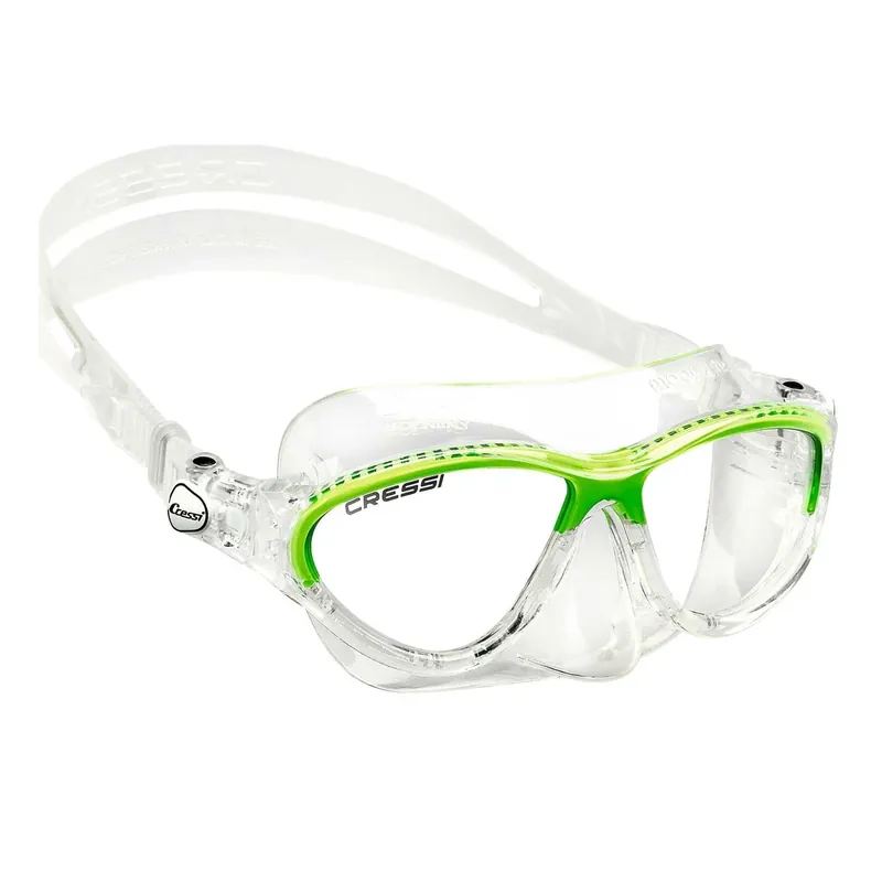 Neue Kollektion Snorkeling Silicone Mask Moon Kid Transparent-Lime Cressi DN200667