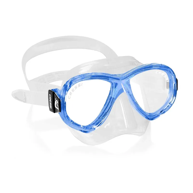 Direkt Vom Hersteller Snorkeling Silicone Mask Perla Kids Transparent-Blue Cressi DN208420
