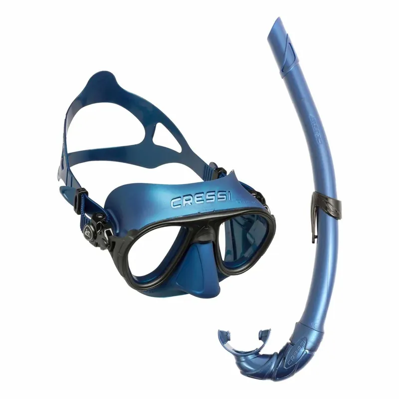 Snorkeling Kit Calibro and Corsica Metallic-Blue Cressi DS434550 Preiswert