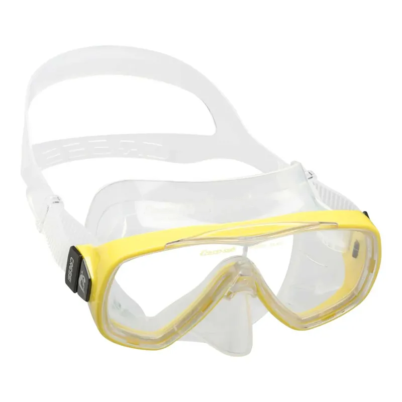 Snorkeling Silicone Mask Onda Transparent-Yellow Cressi DN207010 Direkt Vom Hersteller