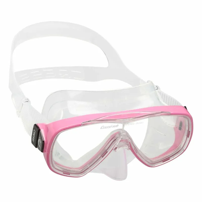 Neu Snorkeling Silicone Mask Onda Transparent-Pink Cressi DN207040