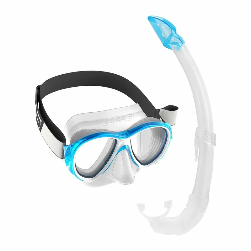 Must-Have Snorkeling Kit Samoa and Mexico Transparent-Aquamarine Cressi DM291025