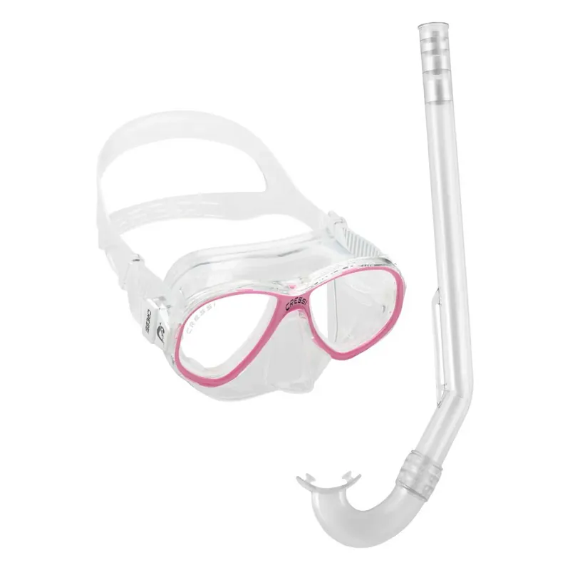Echt Snorkeling Kit Perla Kids Transparent-Pink Cressi DM101240