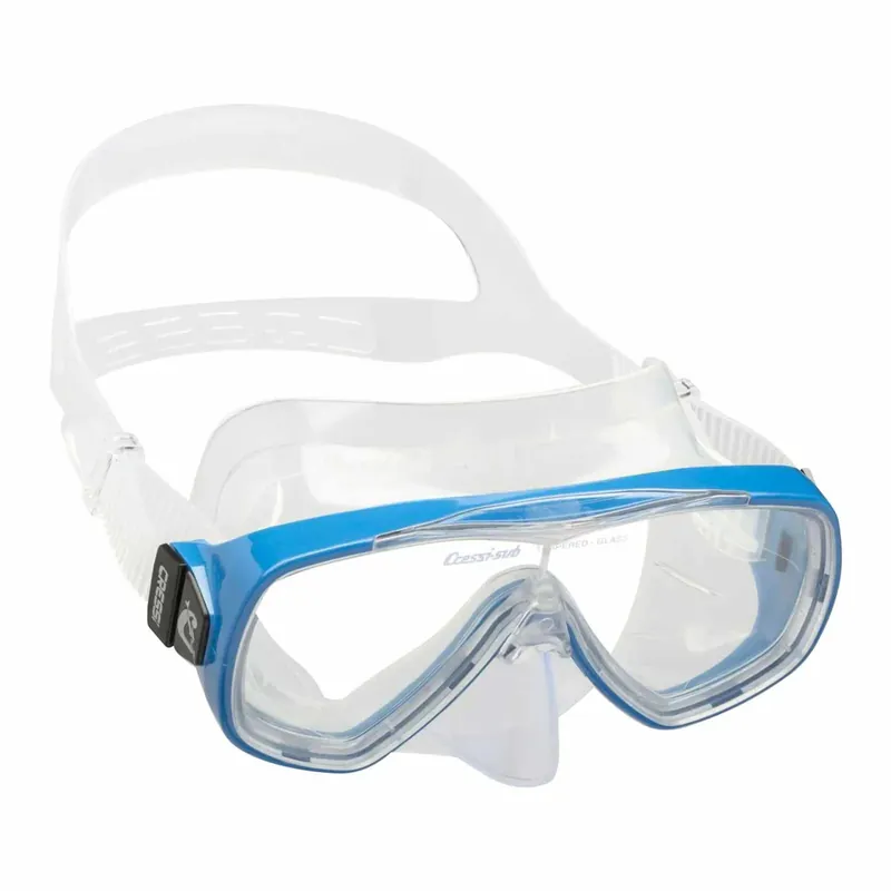 Snorkeling Silicone Mask Onda Transparent-Blue Cressi DN207020 Sonderangebot