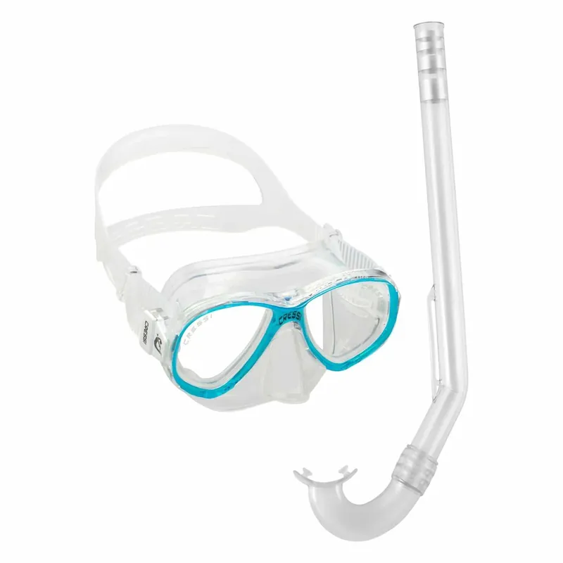 Snorkeling Kit Perla Kids Transparent-Aquamarine Cressi DM101263 Schneller Versand