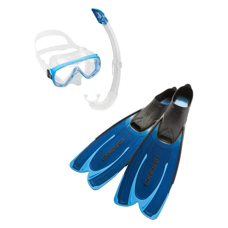 Günstig Snorkeling Kit Agua Blue EU 43-44-UK 8,5-9,5 Cressi XCA312043