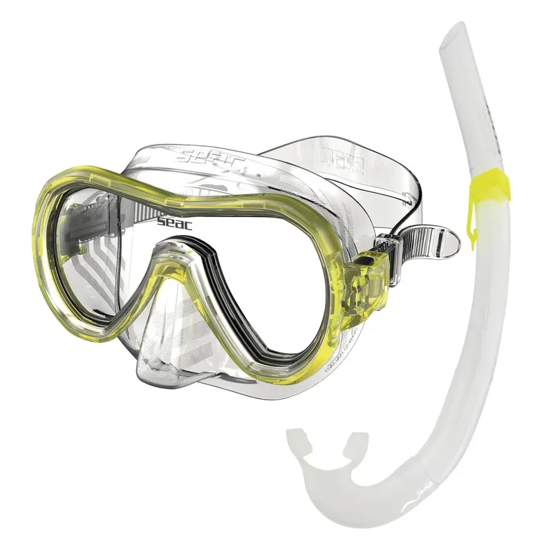 Snorkeling Set Panarea Clear-Yellow Seac 89-40Y Echt