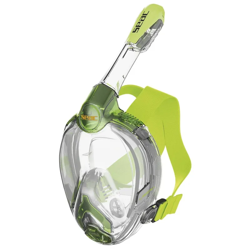 Neuheit Snorkeling Full Face Mask Libera Transparent-Lime Kids Seac 170-20LT-SKL