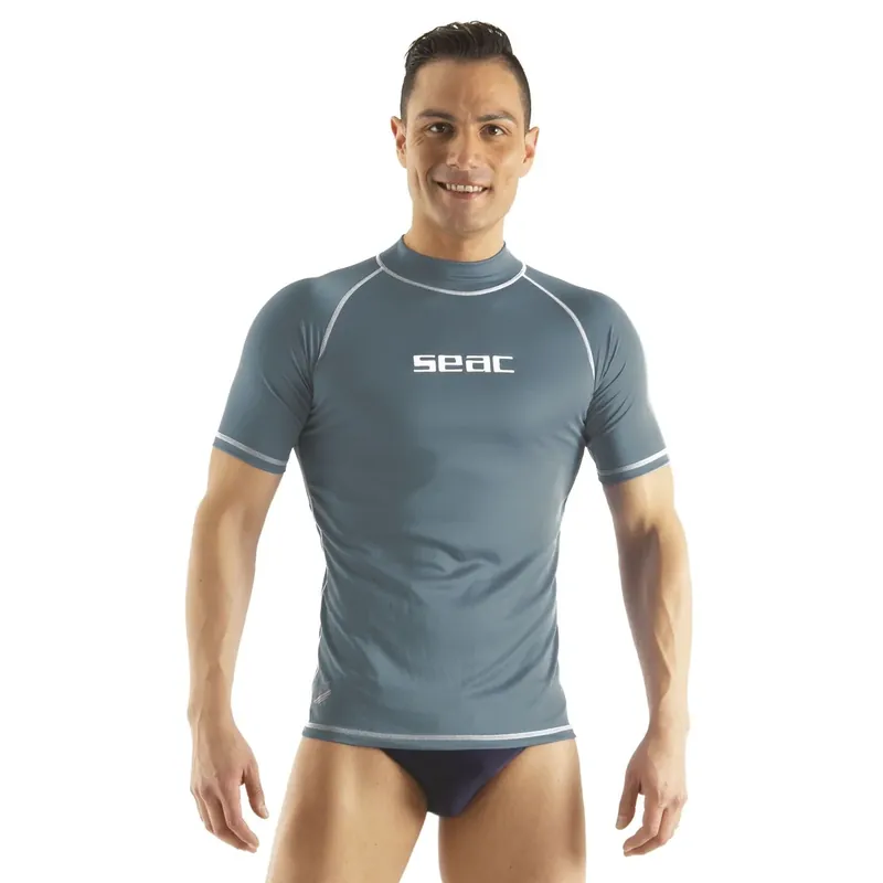 Echt Rash Guard T-Sun Short Man Grey XL Seac 155-35-L