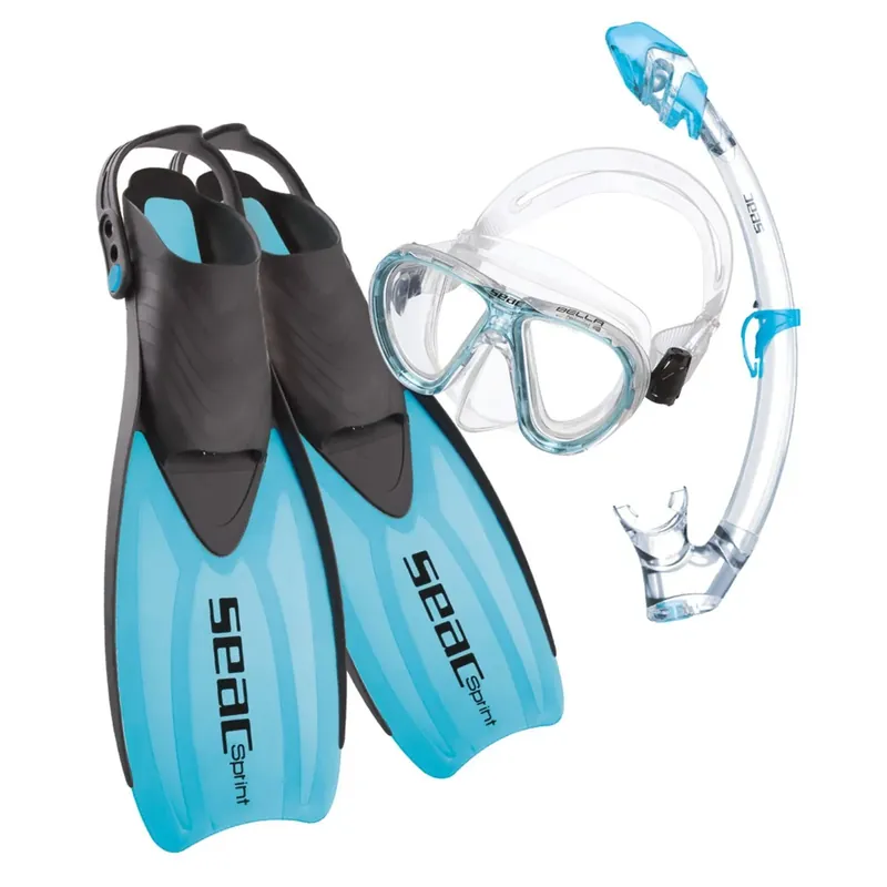 Preisreduziert Snorkeling Set Tris Sprint Dry Kids Blue 32-35 Seac 89-30B-32-35