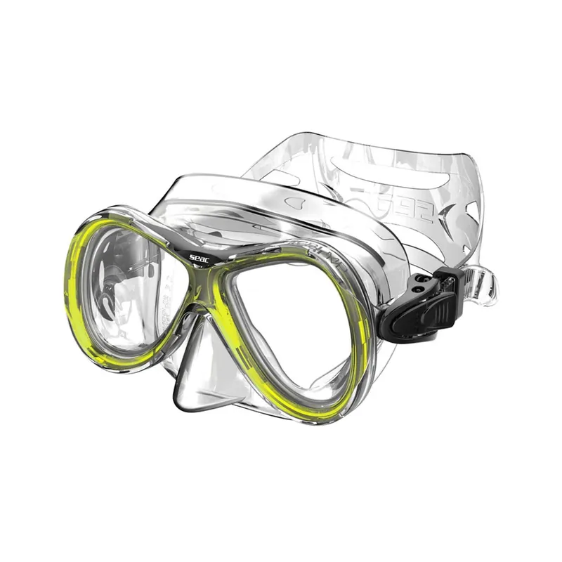 Snorkeling Mask Capri Md Clear-Yellow Seac 9424Y Preisknaller