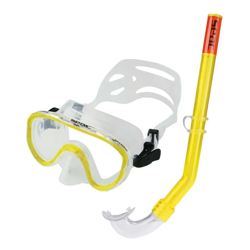 Snorkeling Set Marina Z Piccolo Clear-Yellow Seac 9467Y Garantierte Lieferung